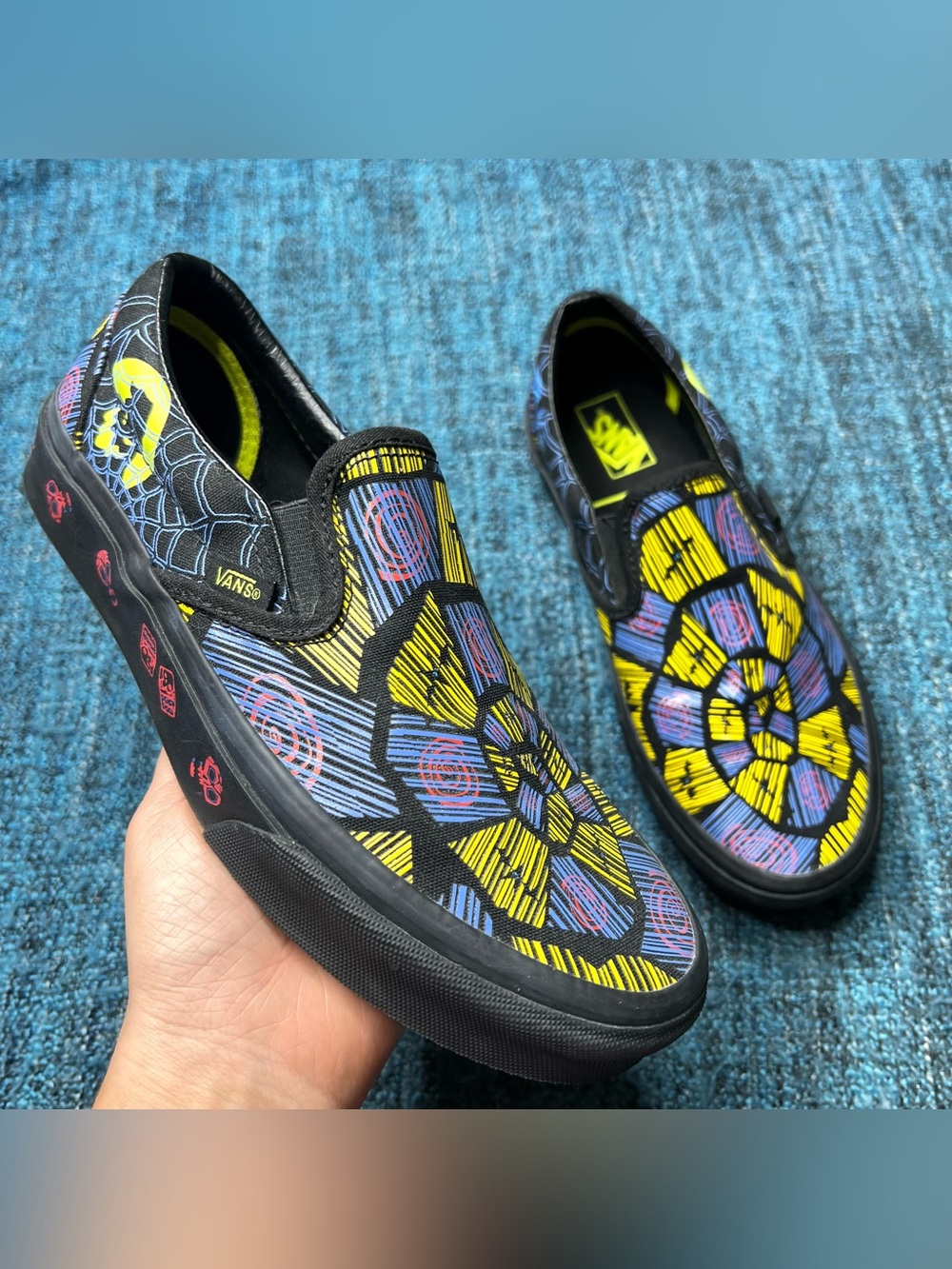 RARE Vans x Disney Nightmare Before Christmas Oogie Boogie Slip On Sneakers 6.5